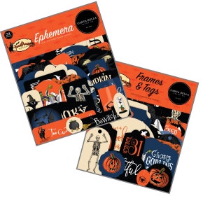 Carta Bella Hocus Pocus Collection Set of 2 Items, Ephemera and Frames and Tags / Echo Park