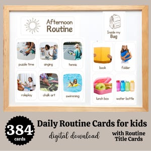 Schede di routine quotidiana - attività, faccende, scuola, eventi delle vacanze - Growing Mind, Montessori, scuola materna, bambini piccoli, istruzione parentale, bambino