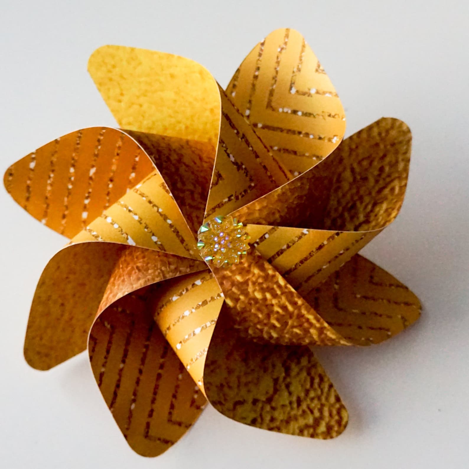 Pinwheels Gold on Gold 423 Set of 6 Beautiful Double Etsy