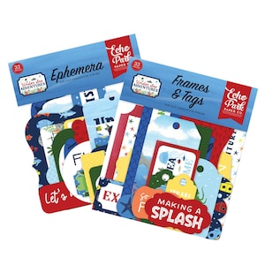 Echo park UNDER SEA ADVENTURE Collection Set of 2 Items, Ephemera and Frames and Tags / Carta Bella