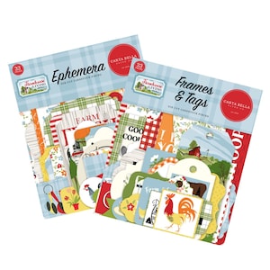 Carta Bella Farmhouse Living Collection Set of 2 Items, Ephemera and Frames and Tags / Echo Park