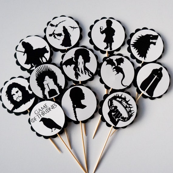 Game of Thrones Cupcake Toppers Dragons Daenerys Targaryen - Etsy