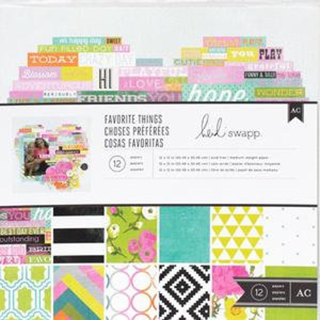 Heidi Swapp Favorite Things Papers - Set of 12 - American Crafts - Etsy