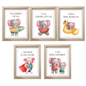 Parent to Child Affirmation posters set of 5, Home Decorating, Child's Room, homeschool, Classroom Décor, Playroom Wall Art