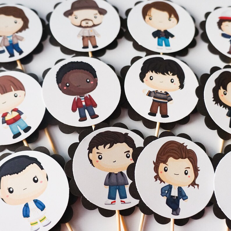 Stranger Things Cupcake Toppers Eleven Hopper Will Mike - Etsy
