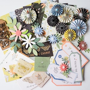 Inspiration Kit COTTON FIELDS by DCWV Mixed Media Embellishment Scrapbooking Card making Mini Albums Tags Journals image 1