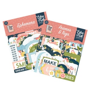 Carta Bella DAY IN The LIFE No. 2 Collection Set of 2 Items, Ephemera and Frames and Tags / Echo Park