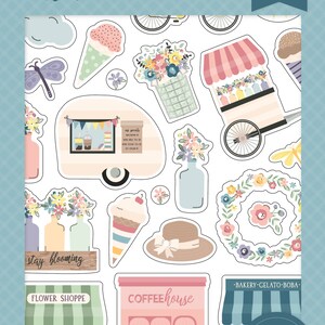 Echo Park NEW DAY Sticker Book for Scrapbooks, cards, teachers, journals, Mixed Media Carta Bella