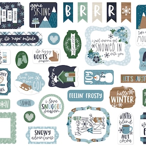 Carta Bella Ephemera - Snow Much Fun -  33 pieces  Echo Park