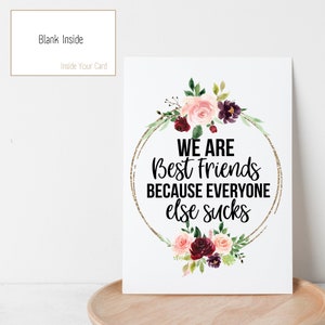 Karte Beste Freunde Lustig für Familie und Freunde Digital Printable File