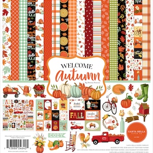 Carta Bella WELCOME AUTUMN Collection Kit 12 x 12, Includes Sticker page Echo Park