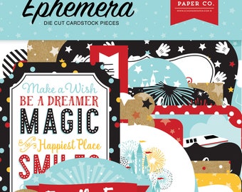 Echo Park Ephemera REMEMBER THE MAGIC, 33 pieces