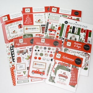 Carta Bella HOME FOR CHRISTMAS Collection Set of 8 Items Echo Park