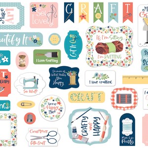 Carta Bella Ephemera - Craft and Create - 33 pieces