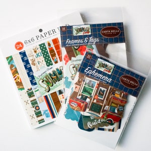 Carta Bella  SUMMER CAMP Collection - Scrapbooking, Journaling, mixed media!  3 Items one low price! Echo Park, includes Paper Pad