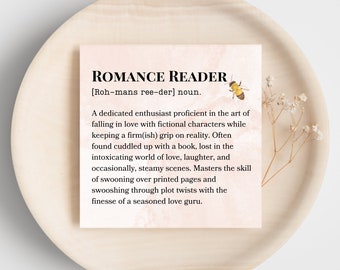 Card - Romance Reader - perfect for any book lover.  Digital download, instant print - book hoarder, paperbacks, hardcover, novels