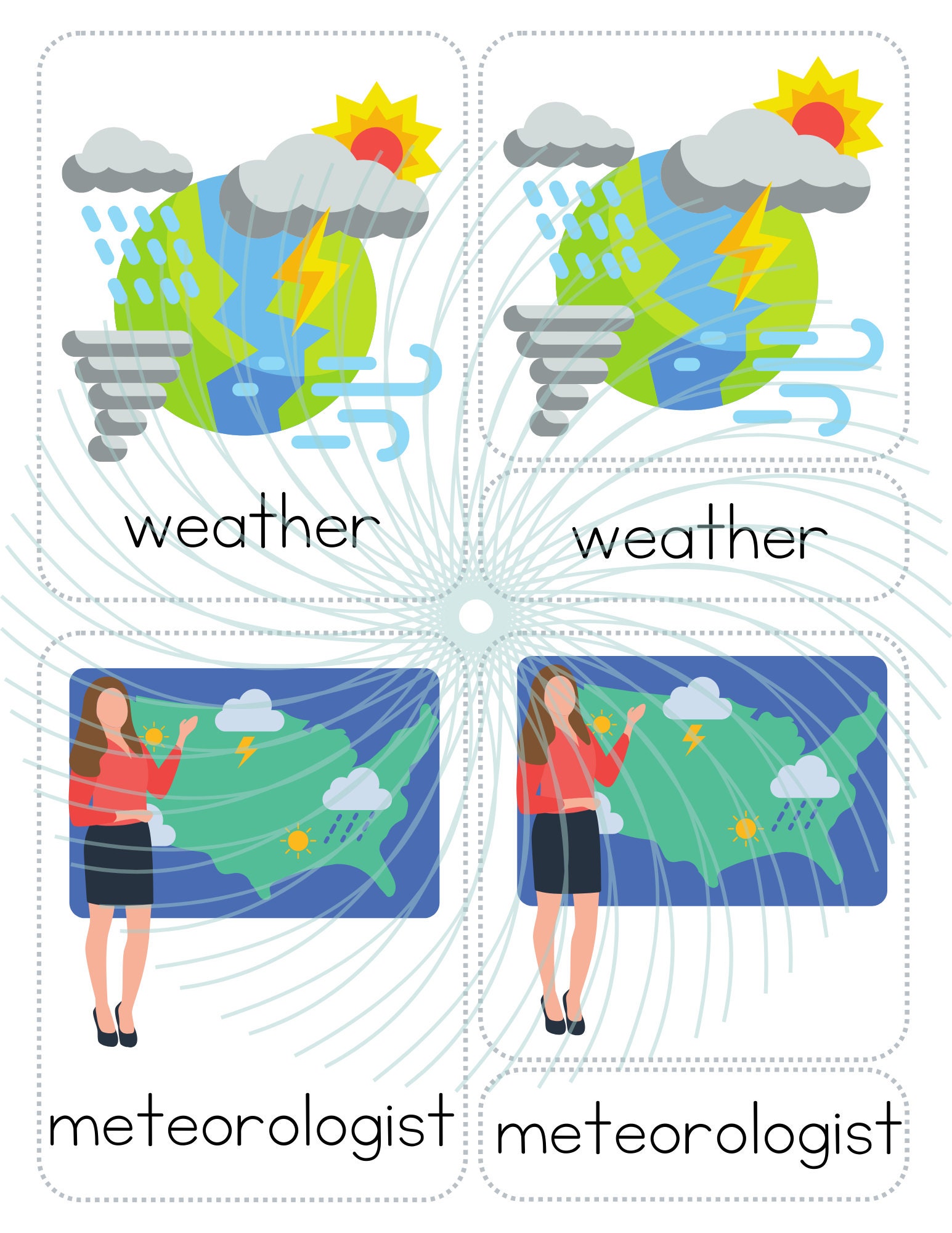 3 Part Cards - Weather and Seasons - Flash Cards, Montessori Flashcards ...