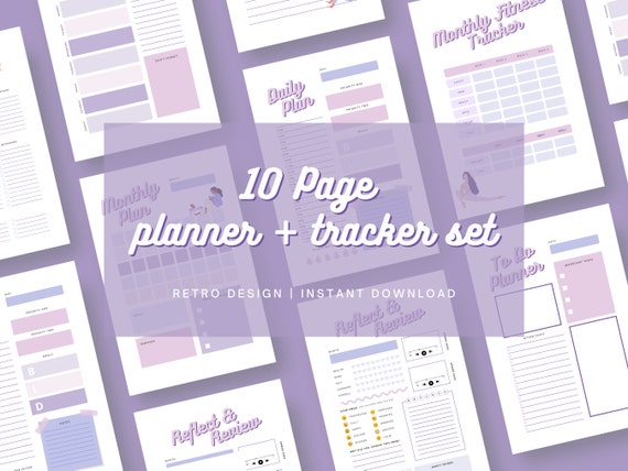 daily purple planner | monthly and weekly | 2023 digital planner | best digital planner