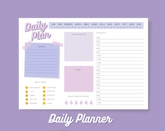A4 Daily Purple Planner | best digital planner | 2023 digital planner