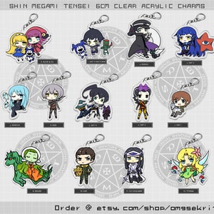 Shin Megami Tensei 3 Nocturne Demifiend Raidou Kuzunoha SMT I IV V DDS Serph Protagonist Clear Acrylic Charm