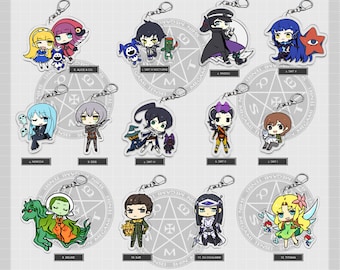 Shin Megami Tensei 3 Nocturne Demifiend Raidou Kuzunoha SMT I IV V DDS Serph Protagonist Clear Acrylic Charm