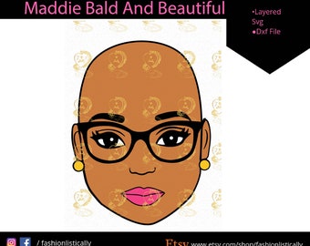 Download Woman with Pixie Cut Short Hair and Glasses svgblack woman ...