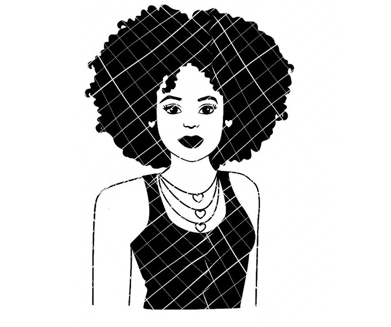 Download African American woman poppin gum svg black girl svgafro ...