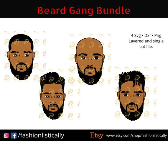 Download African American Men Svg Bundlebeard Gang Svg African Etsy