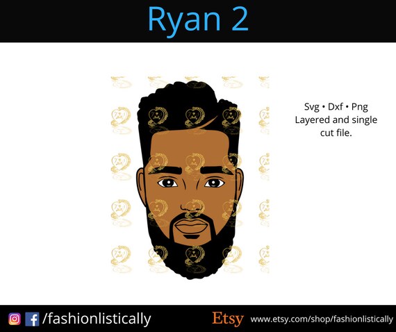 Download African American Man Svg Afro Svg Black Man Svg Beard Svg Etsy