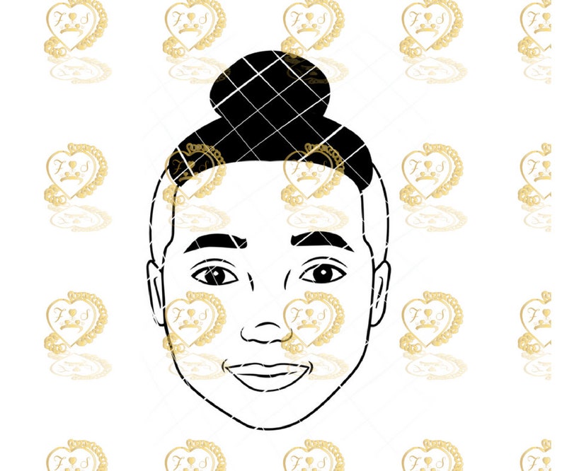 Boy with Ponytail svg Peek-a-boo boy svg peeking svg boy ...
