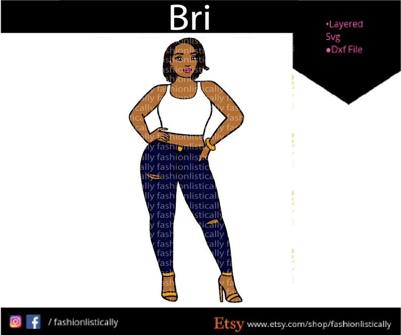 Download Full body African American Woman with dreadlocs svg | Etsy