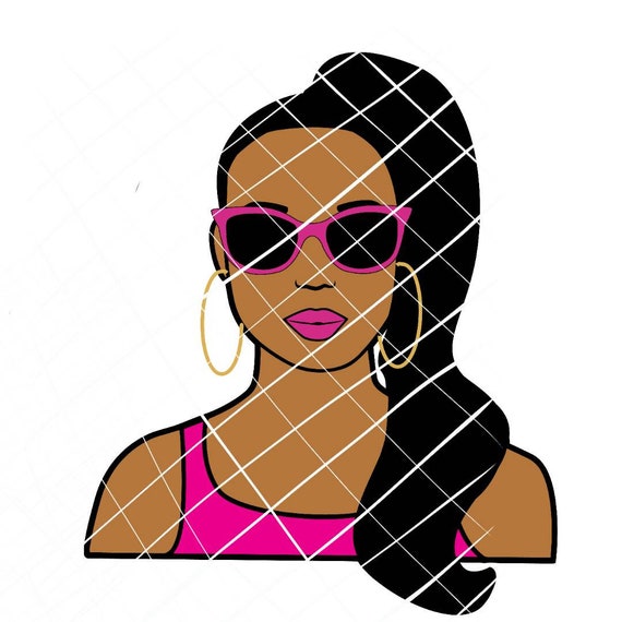 Download African American Girl With Curly Hair Svg Black Girl Svg Afro Etsy