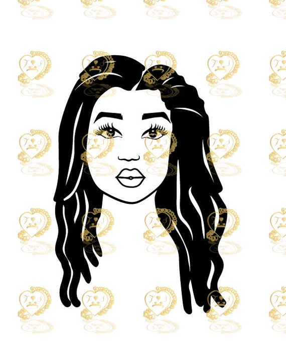 Download African American girl with curly hair svg black girl svg ...