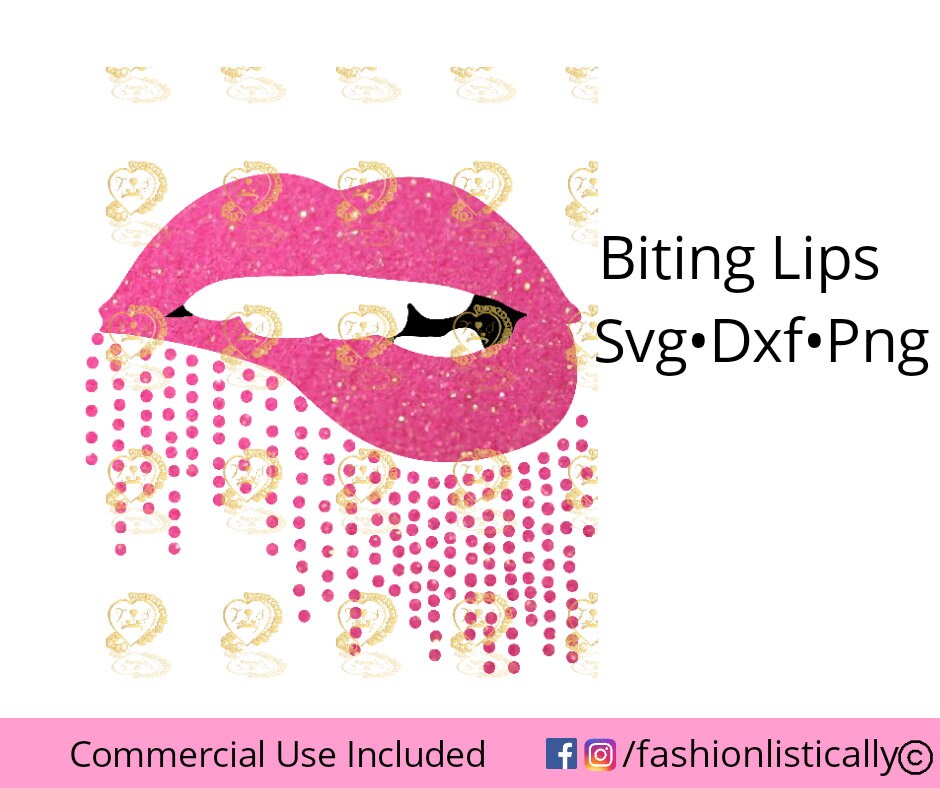 Download Dripping Lips Biting Lips svgpngdxf layered | Etsy