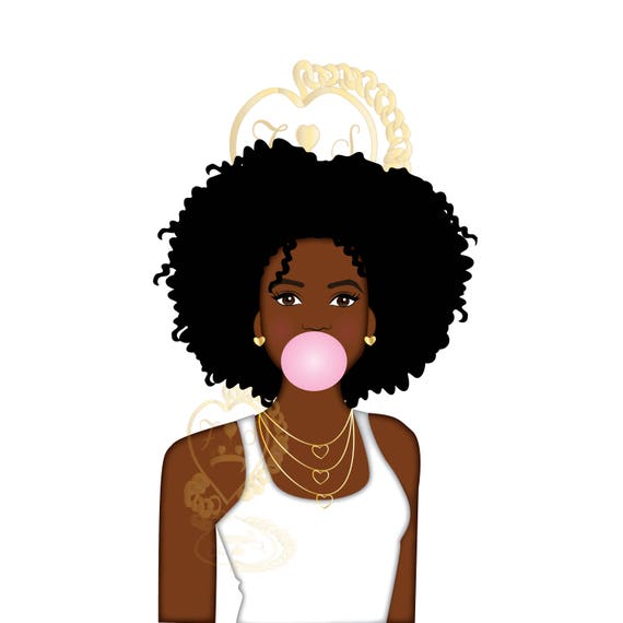 Melanin Popping Bubble Gum Clipart png file Not a cutting.
