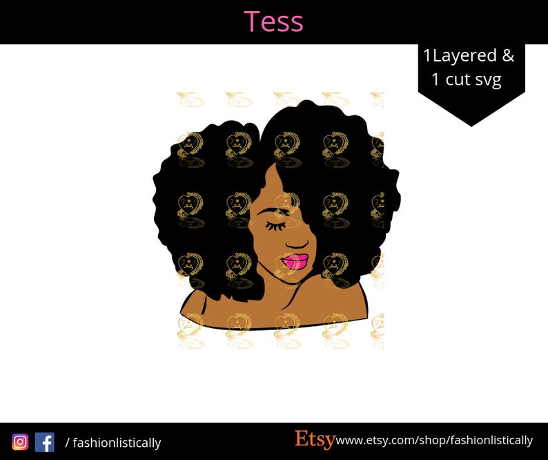 Download African American girl with curly hair svg black girl svg ...