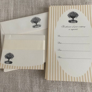 Vintage Invitations /with envelopes and place cards