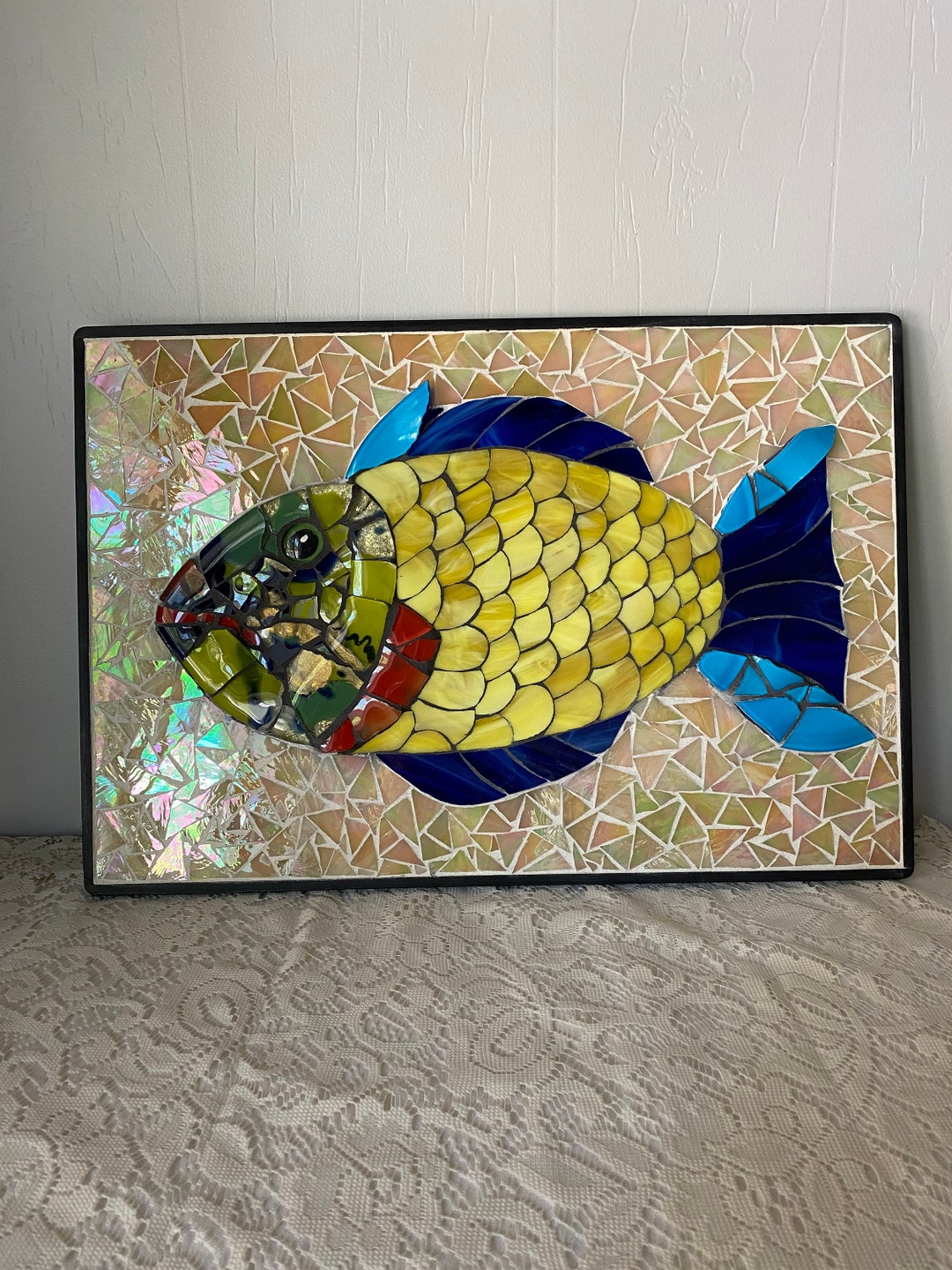 Mosaic Original Design Fish Wall Hanging Colorful - Etsy