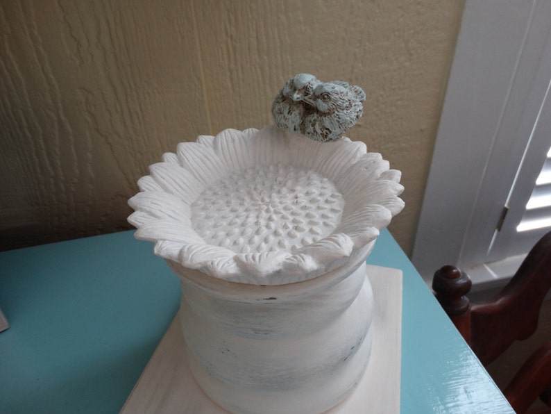 Shabby Cottage multi use Pillar Dish,Candy Dish, Card Holder, Candle holder image 1