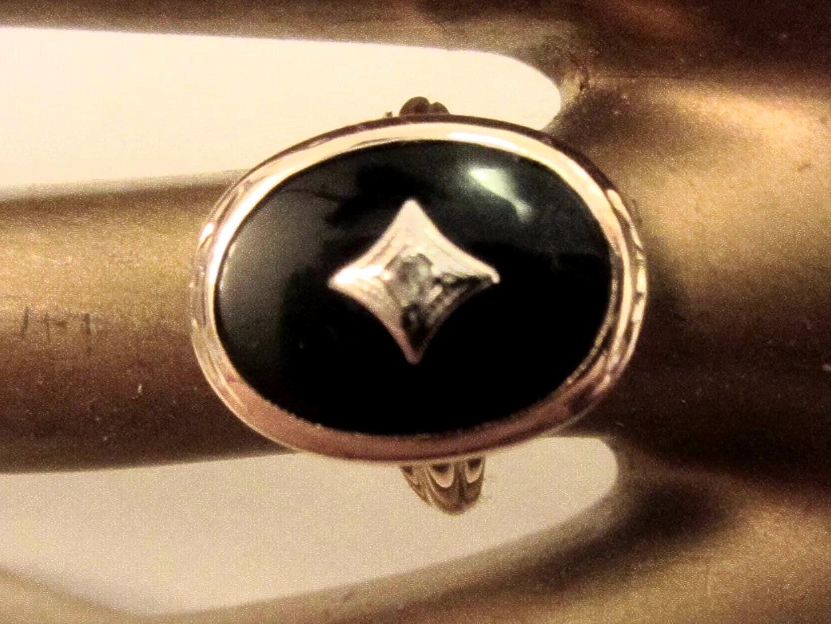 70s Black Onyx Ring - Etsy