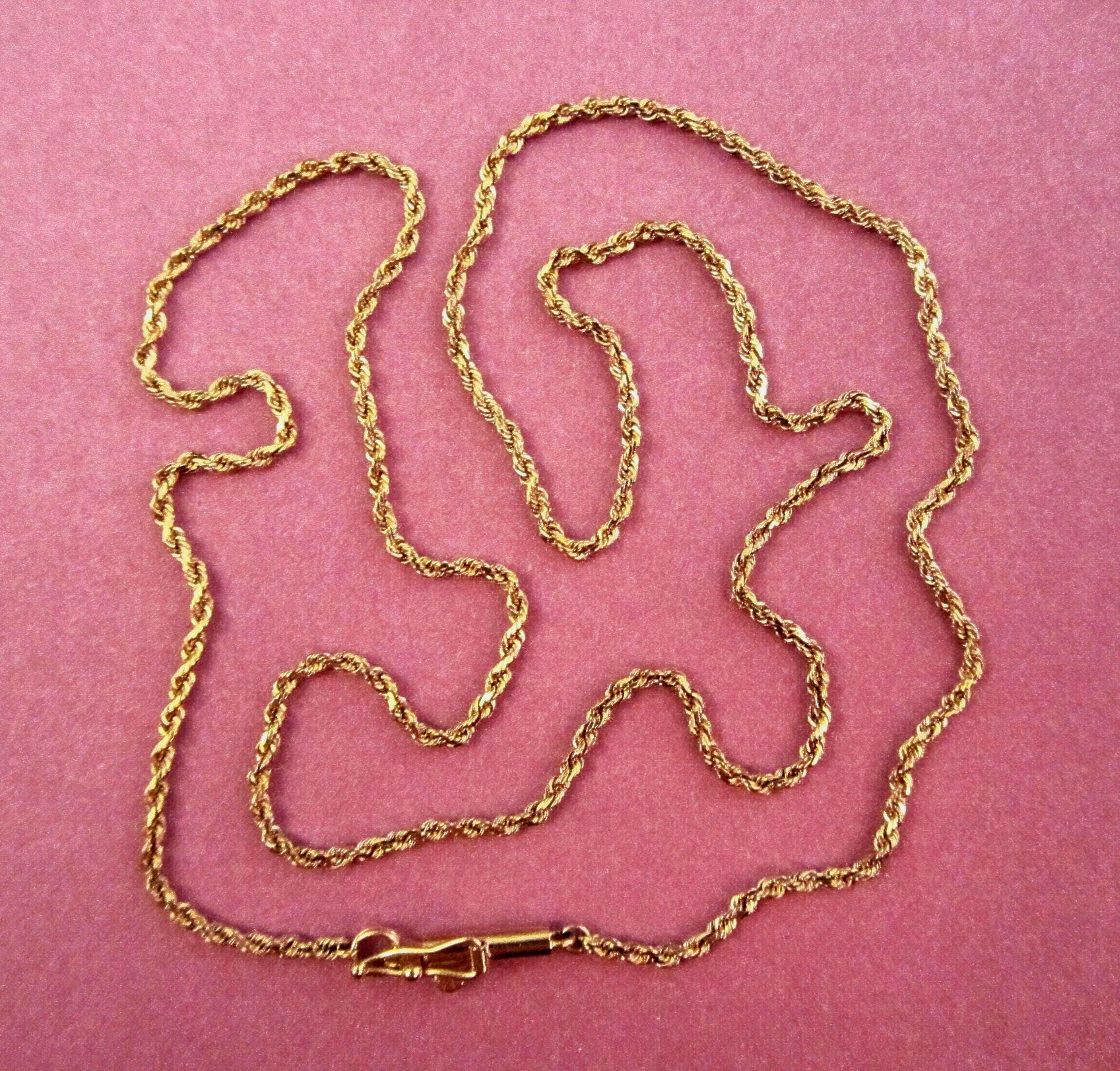 10k Solid Gold Bailey Banks Biddle Thin Rope Chain Necklace - 18