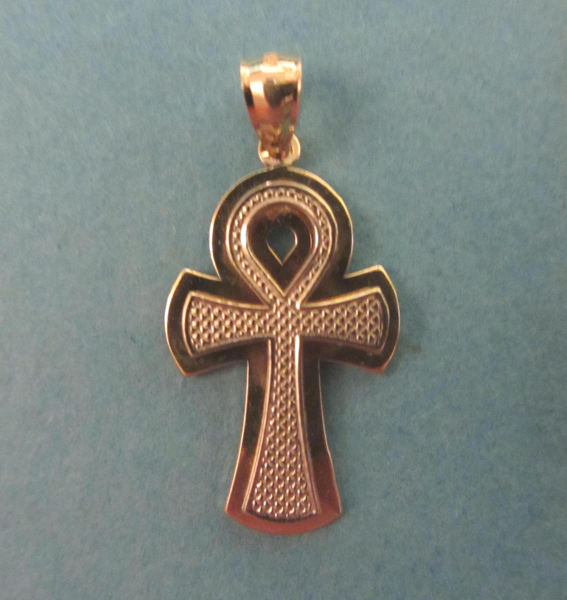 エジプト　アンクチャーム 4ピースの繊細なエジプトのアンクライフチャーム（スターリング