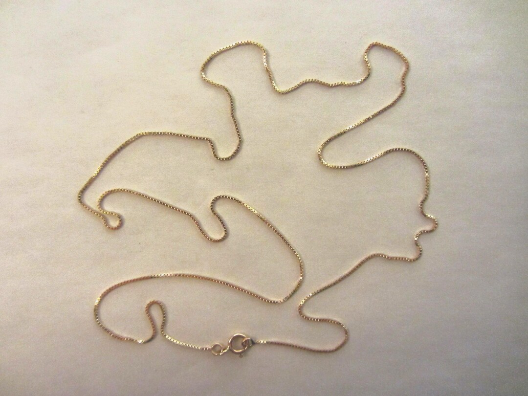 925 Silver Delicate Box Thin Line Necklace main image 0