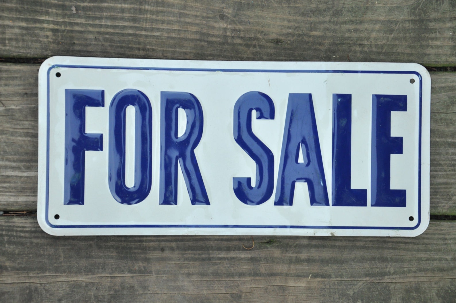 Vintage metal for sale sign 7x 15 Etsy
