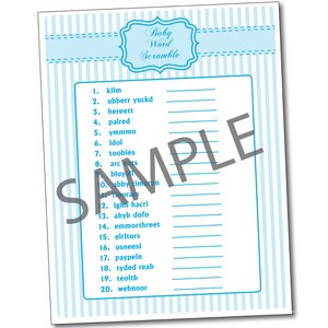 8 Baby Boy Baby Shower Printable Games image 5