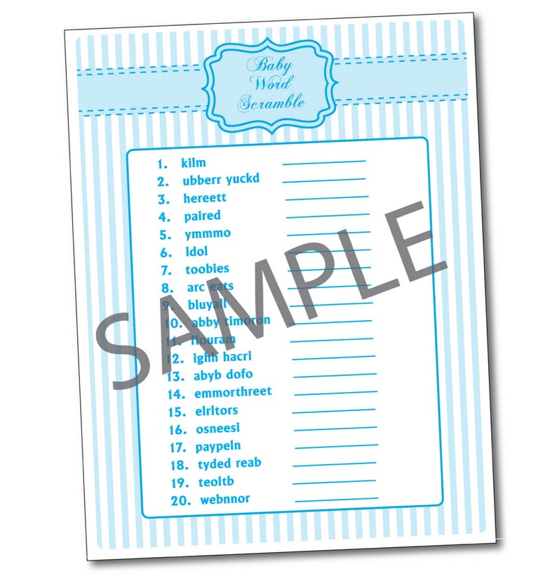 8 Baby Boy Baby Shower Printable Games image 5