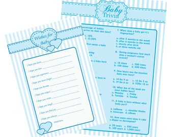 8 Baby Boy Baby Shower Printable Games