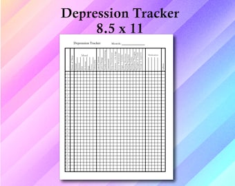 Printable Depression Mood Tracker Chart