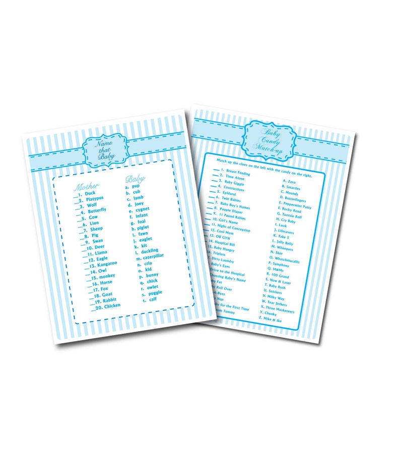 8 Baby Boy Baby Shower Printable Games image 4