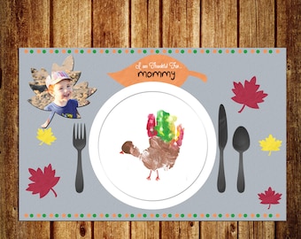 Thanksgiving Placemat - DIGITAL - Instant and Custom  - Holiday Craft for Kids - 11x17